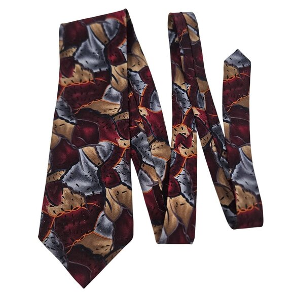 Christopher Reeve Collection Mens Tie Silk Tie Abstract Pattern Dana Reeve One - Picture 5 of 6